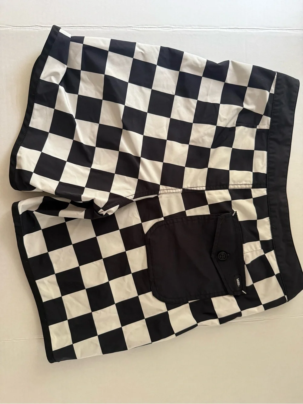 Vans Black & White Checkerboard Board Shorts